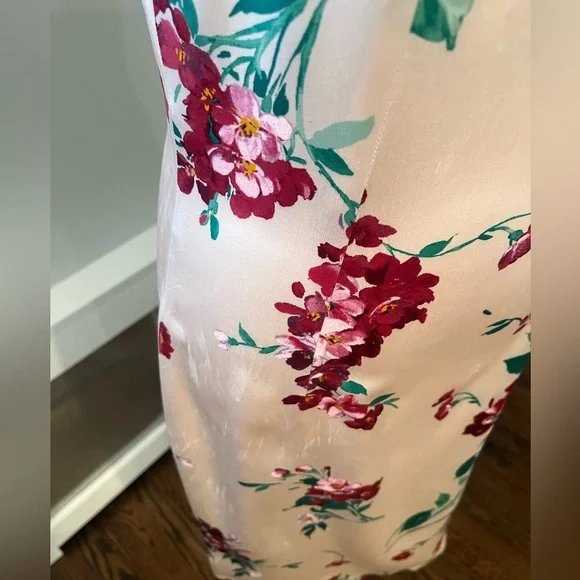 Dolce & Gabbana Silk Floral Midi Dress, Authentic, Pink & Green IT 40/US 4 *read - Picture 9 of 15